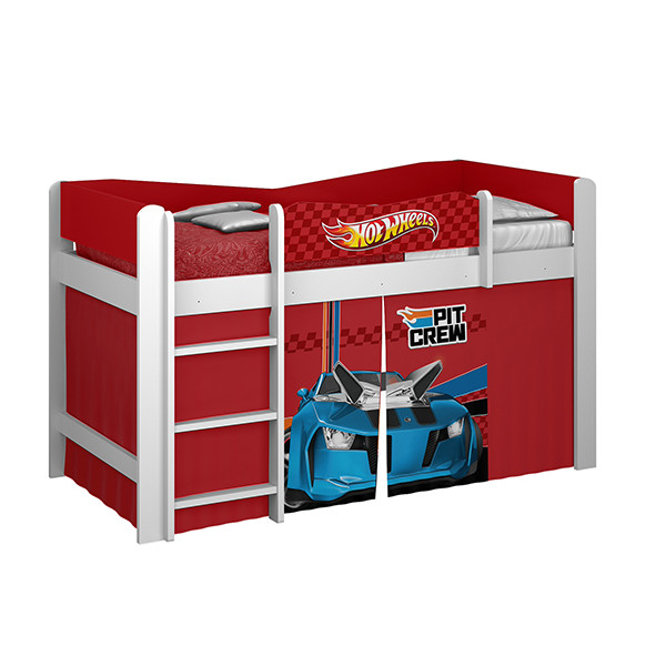 7893530045473 - CAMA PURA MAGIA HOT WHEELS PLAY COM TENDA E ESCORREGADOR INFANTIL