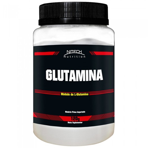 7898580600658 - ESPORTIVO NITECH NUTRITION GLUTAMINA POTE PÓ 120 GRAMAS