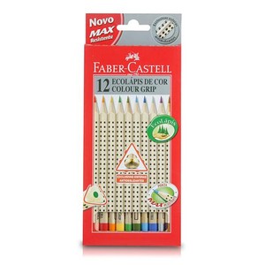 7891360586227 - FABER-CASTELL ECOLÁPIS COLOUR GRIP WOOD 12 CORES