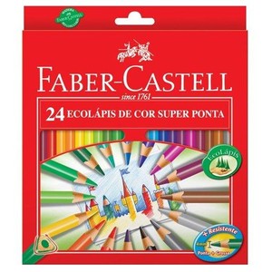 7891360560760 - FABER-CASTELL ECOLÁPIS SUPER PONTA 24 CORES