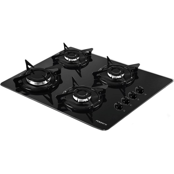 7898268710501 - FOGATTI V400 ESMALTADO COOKTOP 4 BOCAS PRETO