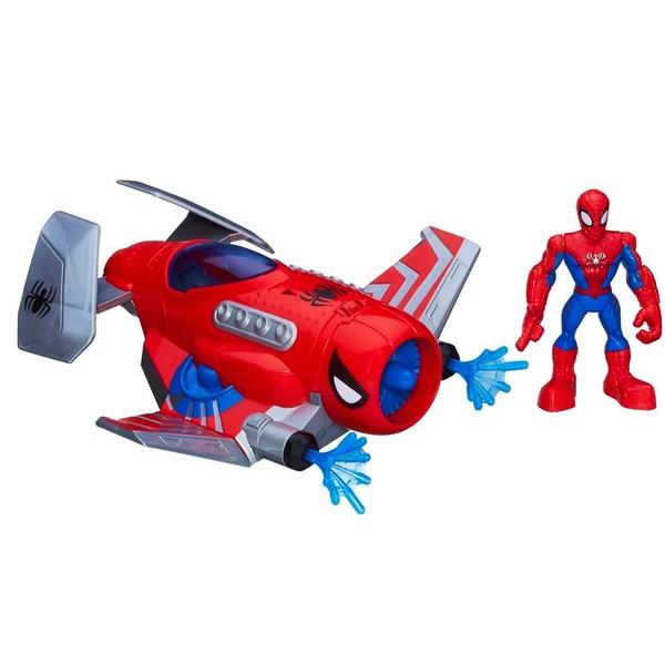 5010994804145 - HASBRO MARVEL SUPER HERO ADVENTURES PLAYSKOOL HEROES HOMEM ARANHA E SPIDER JET