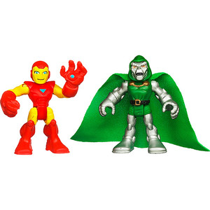 1069101942373 - HASBRO MARVEL SUPER HERO ADVENTURES PLAYSKOOL HEROES HOMEM DE FERRO E DR. DOOM