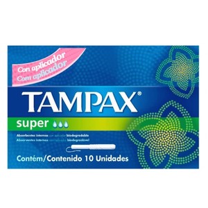 0782126002020 - INTERNO TAMPAX SUPER PLUS 10 UNIDADES