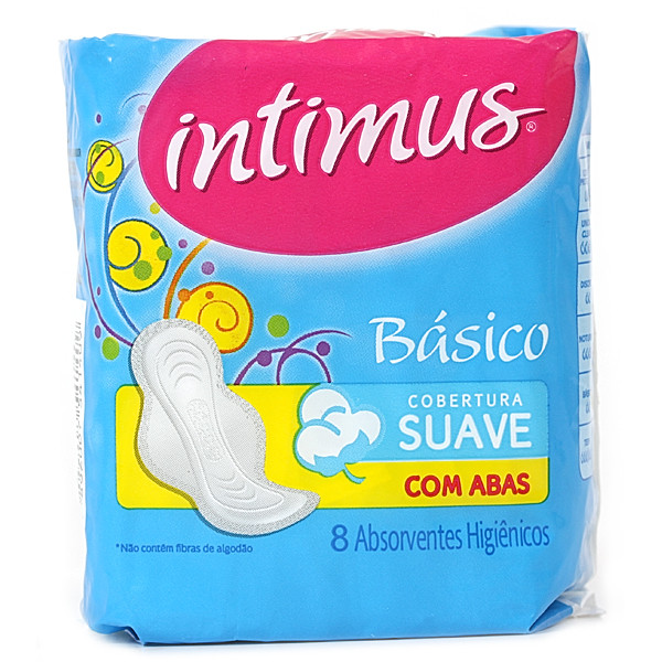 7896007541560 - INTIMUS BÁSICO SUAVE COM ABAS 8 UNIDADES