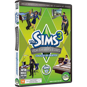 7892110109512 - JOGOS THE SIMS 3 VIDA EM ALTO ESTILO COLEÇÃO DE OBJETOS PC DVD