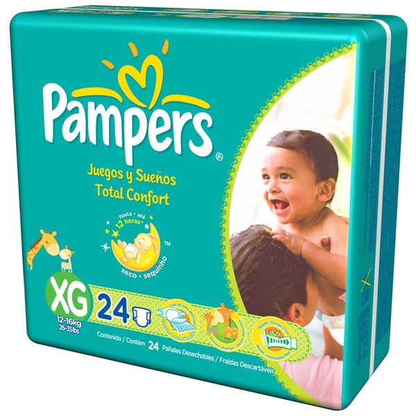 7501006715453 - PAMPERS TOTAL CONFORT XG 24 UNIDADES