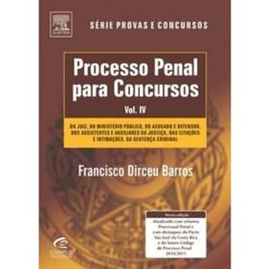 9788535235906 - PROCESSO PENAL PARA CONCURSOS - FRANCISCO BARROS