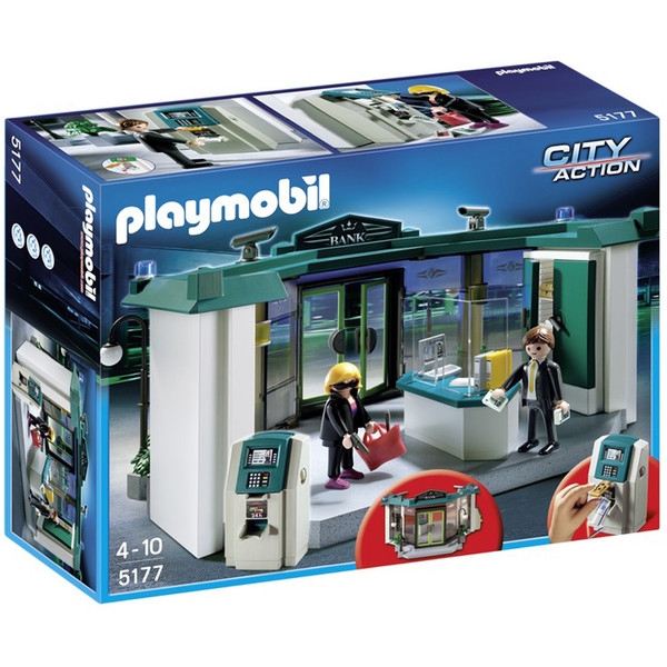 7898453937386 - SUNNY PLAYMOBIL CITY ACTION BANCO COM SISTEMA DE SEGURANÇA