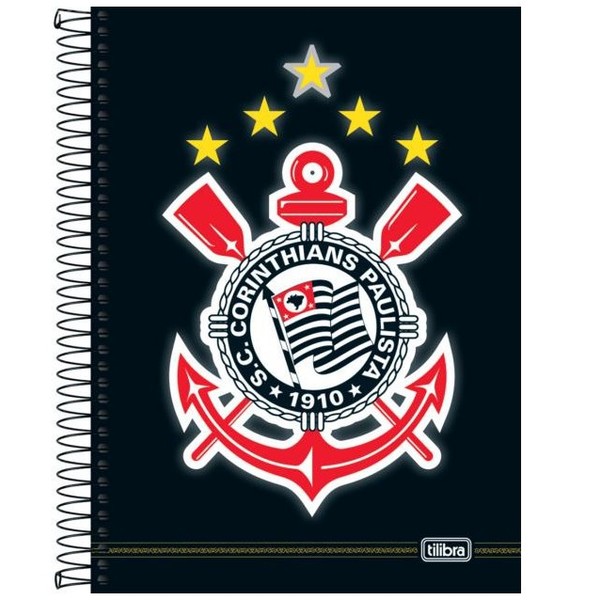 7891027110079 - UNIVERSITÁRIO ESPIRAL DURA TILIBRA CORINTHIANS 10 MATÉRIAS 200 FOLHAS