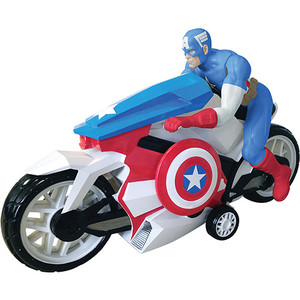 7899217950610 - YELLOW MARVEL AVENGERS ASSEMBLE CAPITÃO AMÉRICA MOTO FRICÇÃO